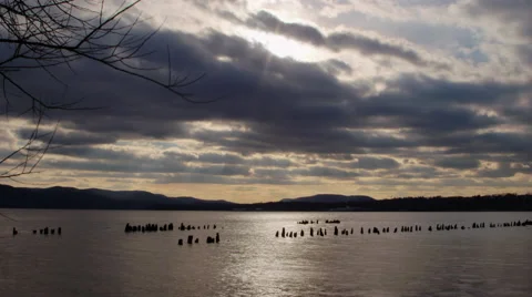 Hudson River Timelapse 02 Graded UHD‍‍ Stock Footage 45984928