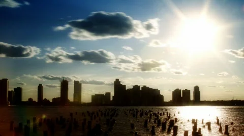 Hudson River Timelapse02 Stock Footage 758845