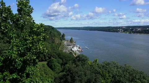 Hudson River View, Poughkeepsie 스톡 동영상 41556398