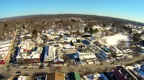 Hudson Valley HD Winter Aerials Vídeos de archivo 48062753