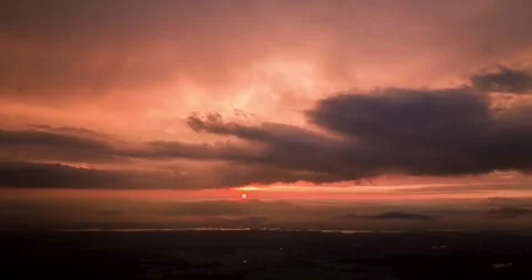 Hudson Valley Sunset post storm Stockbeeldmateriaal 246333324