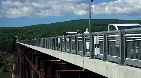 Hudson Valley "Walkway Bridge" 스톡 동영상 41556491