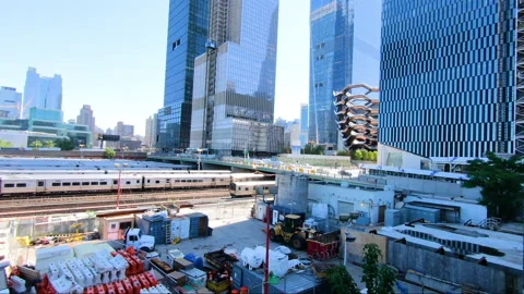 Hudson's Yards Development, New York City.  Stock Footage 148683932