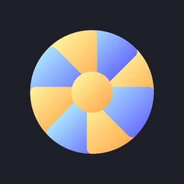 Hue color flat gradient fill ui icon for dark theme 스톡 일러스트