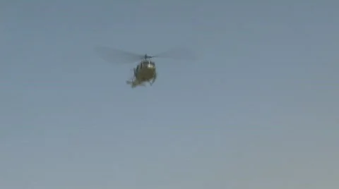 Huey flyover (HD)c Stock Footage 530945