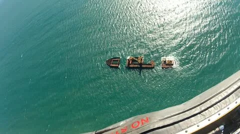 Huey Shipwreck in Ocean Stock Footage 11147859