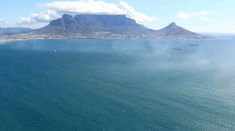 Huey View Table Mountain Stock Footage 11147948