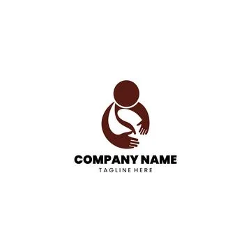 Hug Bean Coffee logo vector design 스톡 일러스트
