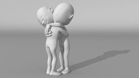 Hug white Stock Illustration