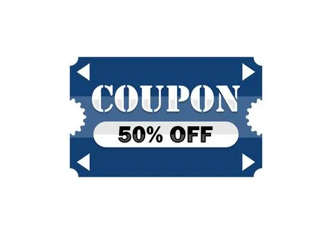 Huge 50% Off Coupon Code Stock Illustration