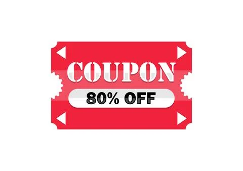Huge 80% Off Coupon Code Stock Illustration