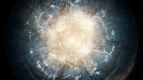 Huge and bright explosion Stock Footage 90767917