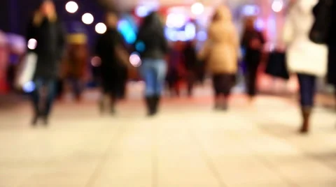 Huge anonymous crowd on street Stock Footage 46189539