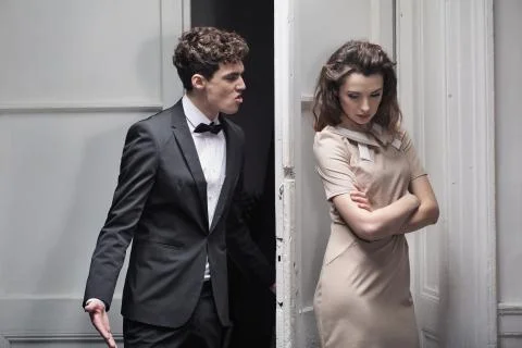 Huge argument between two lovers Stock Photos