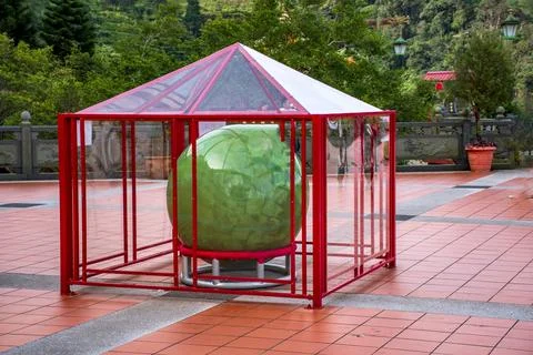 Huge ball at Temple Stock Photos