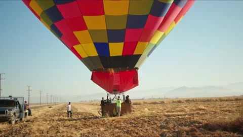 Huge balloon taking off the ground Stock Footage 134667538