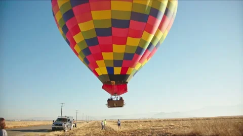 Huge balloon taking off the ground Stock Footage 134667553