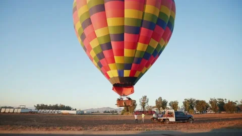 Huge balloon taking off the ground Stock Footage 134667792