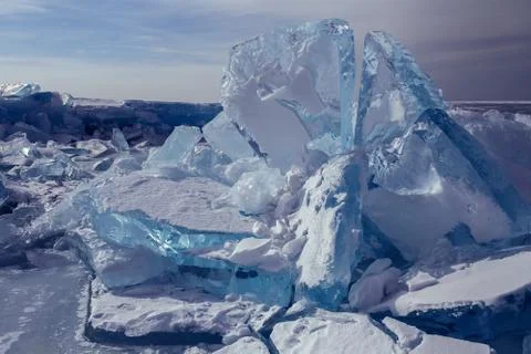 Huge blocks of ice 库存照片