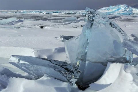 Huge blocks of ice Stock Photos