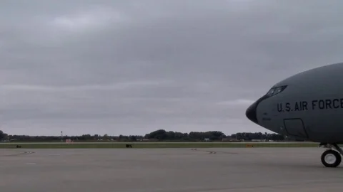 Huge Bomber rides on the runway Video stock 120730940