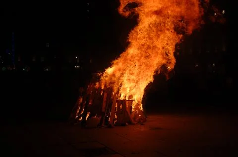 Huge bonfire Foto stock