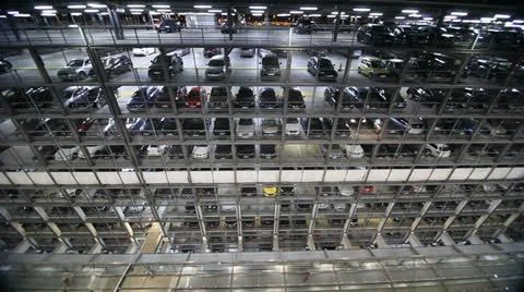Huge car park Video stock 24617995