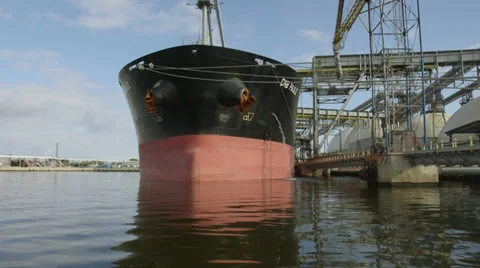 Huge cargo ship Stock Footage 36448011