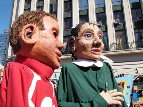 Huge carnival puppets Fotos de archivo