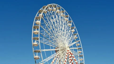 Huge Classical Fair Ferris Wheel In France Stock Footage 54145591