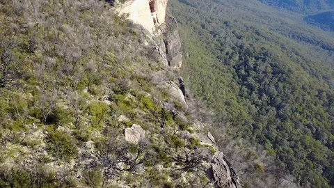 Huge cliff Drone Shot Video stock 79952683