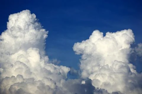 Huge clouds in a blue sky 스톡 사진