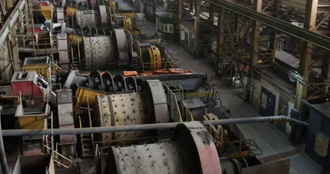 A huge complex machine at a metallurgical plant Stock Footage 160492502