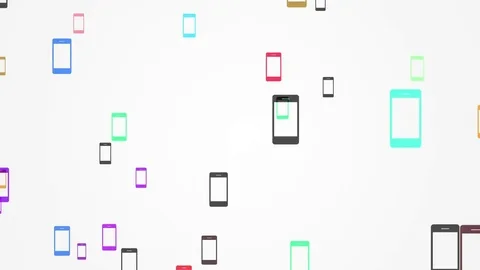 Huge connections between mobile devices Stock Footage 78245348