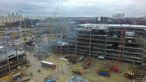 A huge construction site after rain Video stock 115087787
