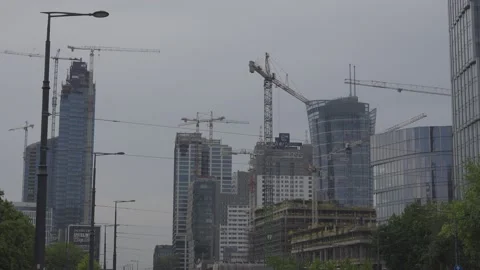 Huge construction site Stock Footage 147410674