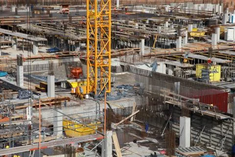 Huge construction site Stock Photos