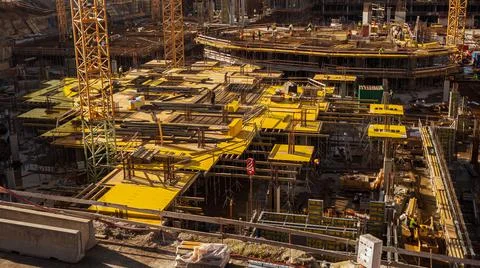 Huge construction site Stock Photos
