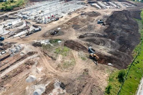 Huge construction site Stock Photos