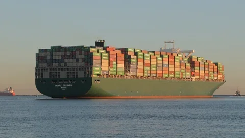 Huge Container Ship | Stock Video | Pond5