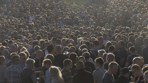 Huge crowd before concert #2 Stock Footage 113101628