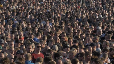 Huge crowd before concert Video stock 113101575