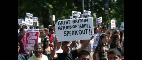 Huge Crowd Marching for Gaza on August 9 2014 London UK 0176 Stock Footage 144254429