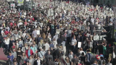 Huge crowded street timelapse motion Stock Footage 63306647