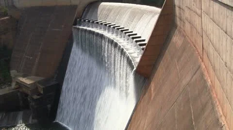 Huge Dam 6 Stock Footage 10608975
