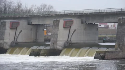 Huge Dam Buildin Stock-Footage 50882697