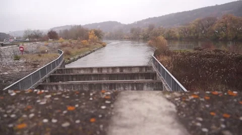 Huge Dam Building Stock Footage 50882723