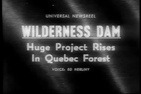 Huge Dam Project in Quebec 1964 Stock Footage 88788588