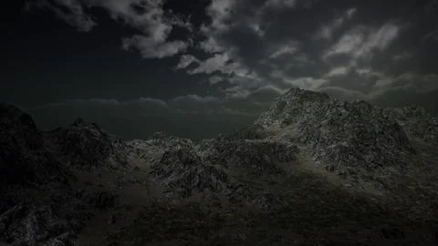 Huge Dark Clouds over Scottish Highlands 스톡 일러스트