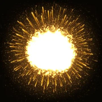 Huge Dazzle Explosion In the Space. Stock Illustration